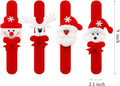 10 Pieces Christmas Slap Bracelets Christmas Snap Bracelet Party Favors Xmas Slap Bands Include Santa Claus Snowman Reindeer Bea