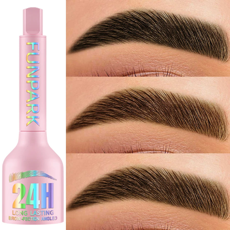 3D Dye Eyebrow Pencil Hairling Anti-smudge Waterproof 3 Colors Black Brown Brush Natural Wild Eyebrow Enhancers Cream Makeup - Heavenly shershelle