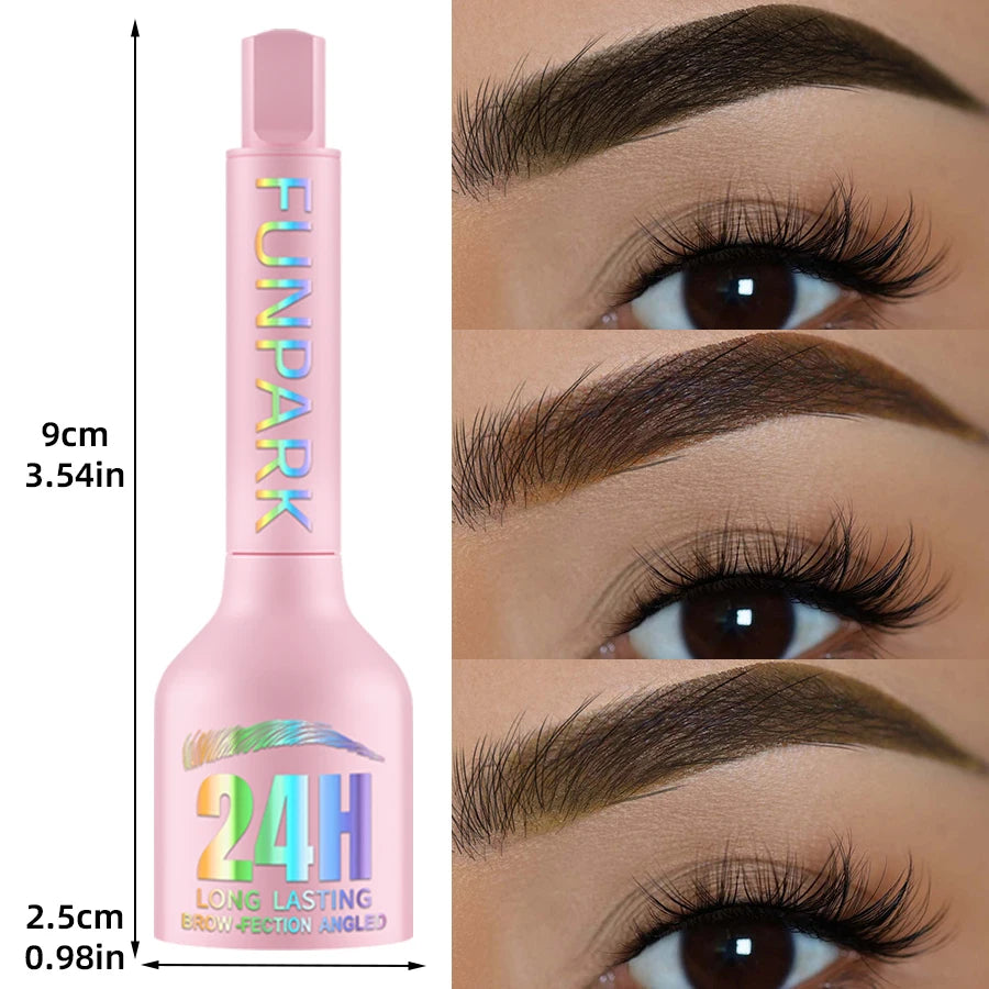 3D Dye Eyebrow Pencil Hairling Anti-smudge Waterproof 3 Colors Black Brown Brush Natural Wild Eyebrow Enhancers Cream Makeup - Heavenly shershelle