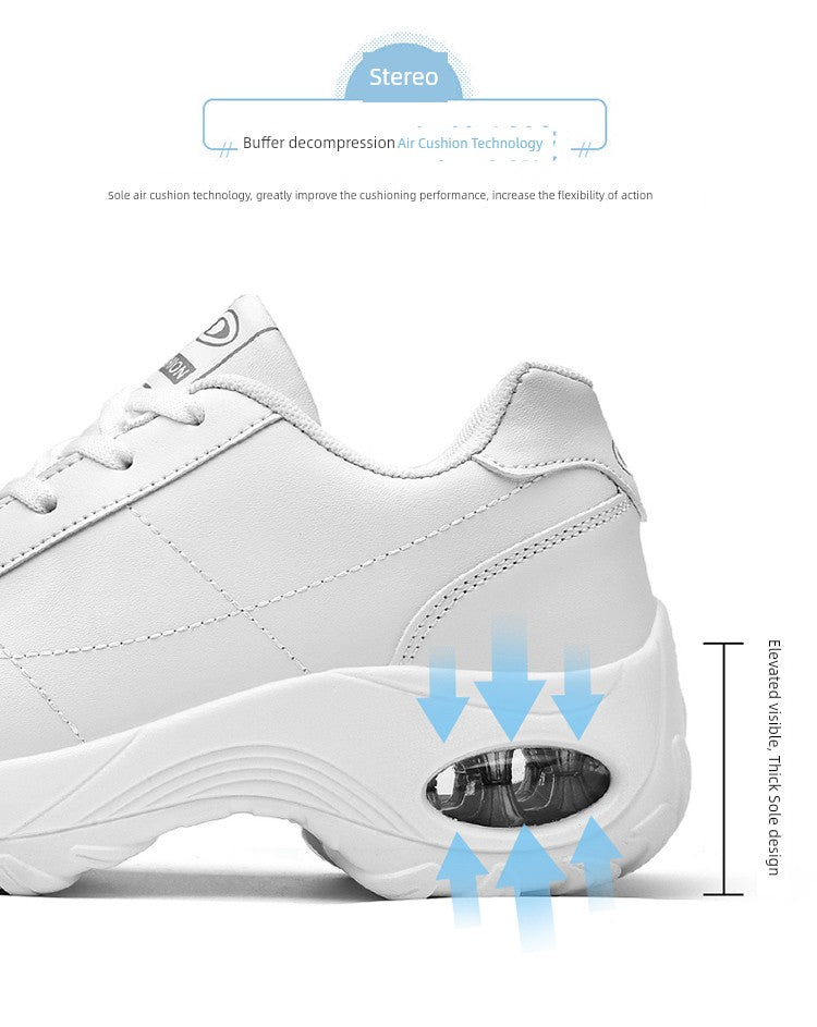 Spring New Arrival Brand Back Shoes Leather Waterproof Sneaker Team Dancing Shoes Women's Travel Shoes Air Cushion Soft Sole Shoes