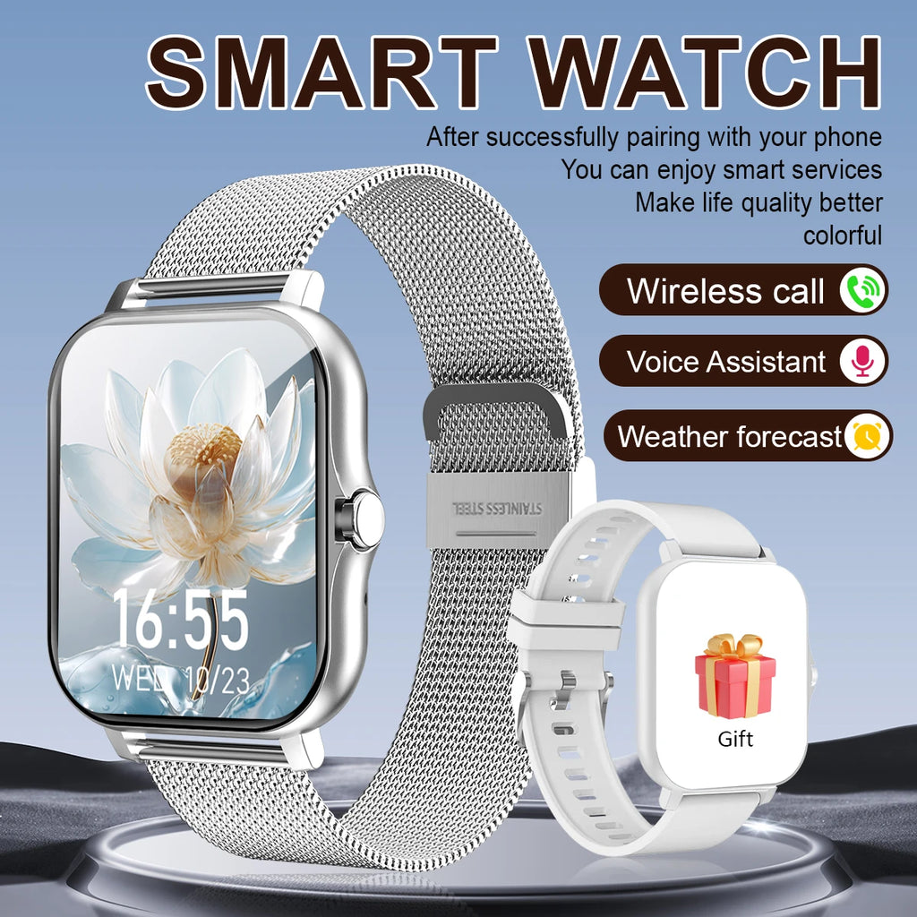 1.83 Size with smart watch, wireless call, compatible with Android and iPhone, fitness tracking unisex sports watch