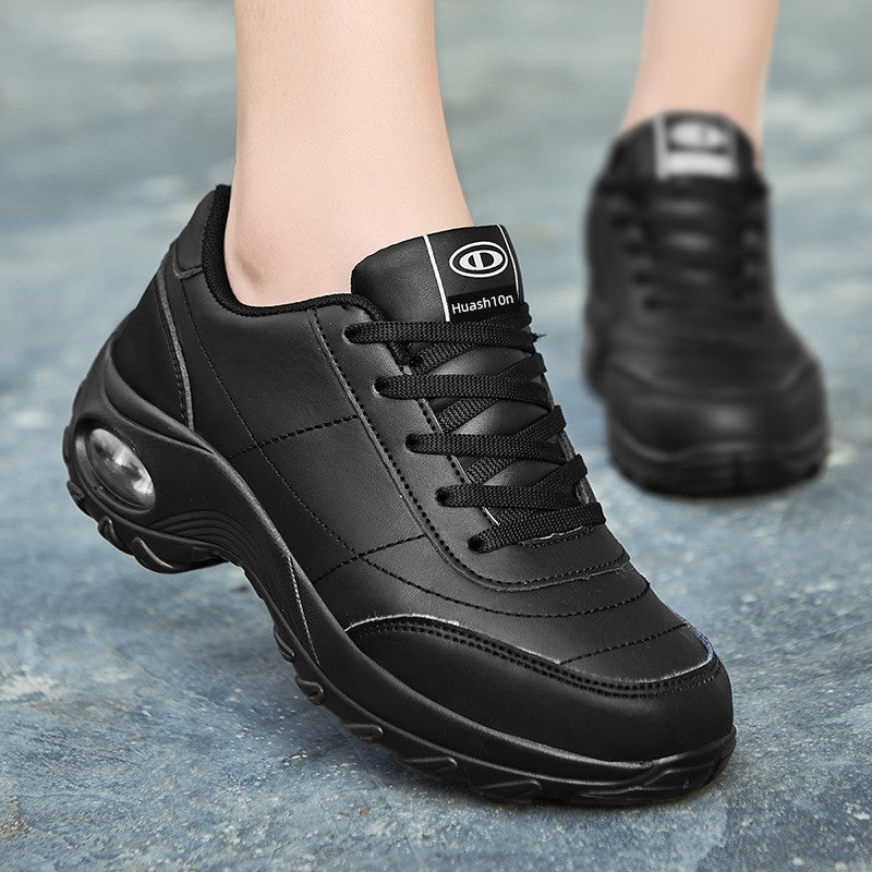 Spring New Arrival Brand Back Shoes Leather Waterproof Sneaker Team Dancing Shoes Women's Travel Shoes Air Cushion Soft Sole Shoes