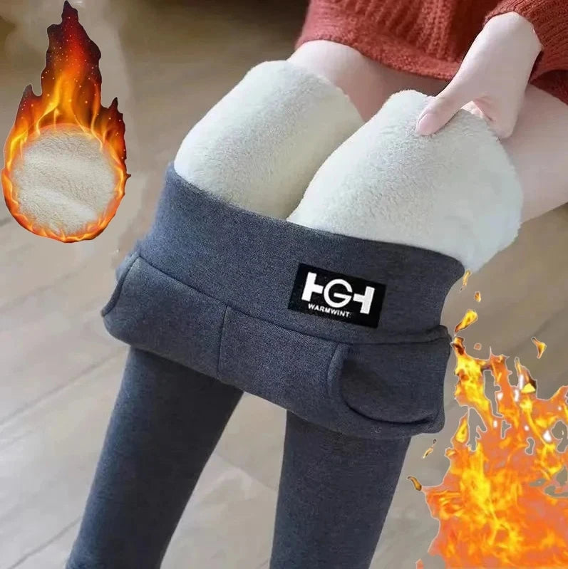 Stylish Warm: Women's Warm High-waisted Leggings Are Elastic And Comfortable