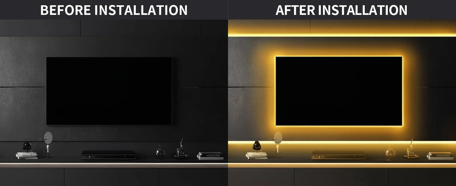 COB LED Strip Light 12m/roll Warm White 3000K 65000K High Lumen CRI 90+ with RF Remote for Bedroom Counter Under Cabinet Kitchen