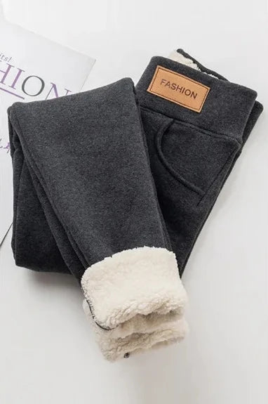 Stylish Warm: Women's Warm High-waisted Leggings Are Elastic And Comfortable
