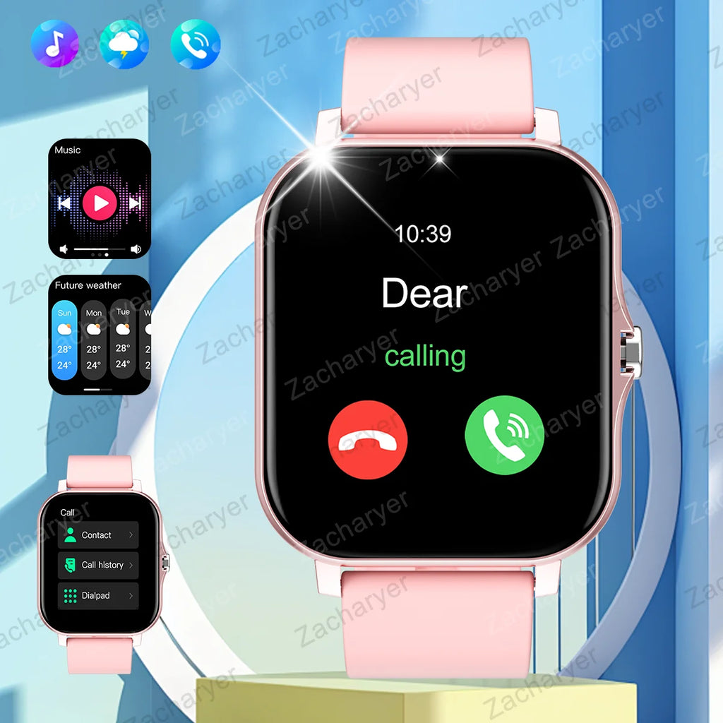 1.83 Size with smart watch, wireless call, compatible with Android and iPhone, fitness tracking unisex sports watch