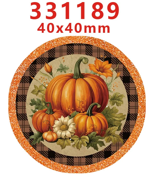 10 Pcs Fall Thanks Giving Glitter Acrylic Planar Resins Cartoon Christmas For DIY Making Hair BowsCrafts 334123