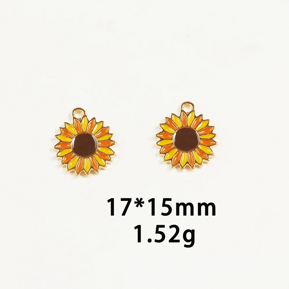 10pcs/Lot Thanksgiving Turkey Cake Pumpkin Maple Oil Enamel DIY Charms for Bag Earring Necklace Jewelry Making Handmade Pendant