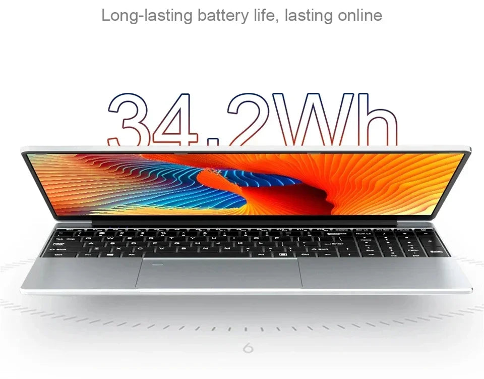 2025 laptop 15.6 Inch Laptop Windows 11 Intel Core i7 8500Y 16GB RAM 1TB SSD Fingerprint Unlock Study Office Pc Laptops Computer