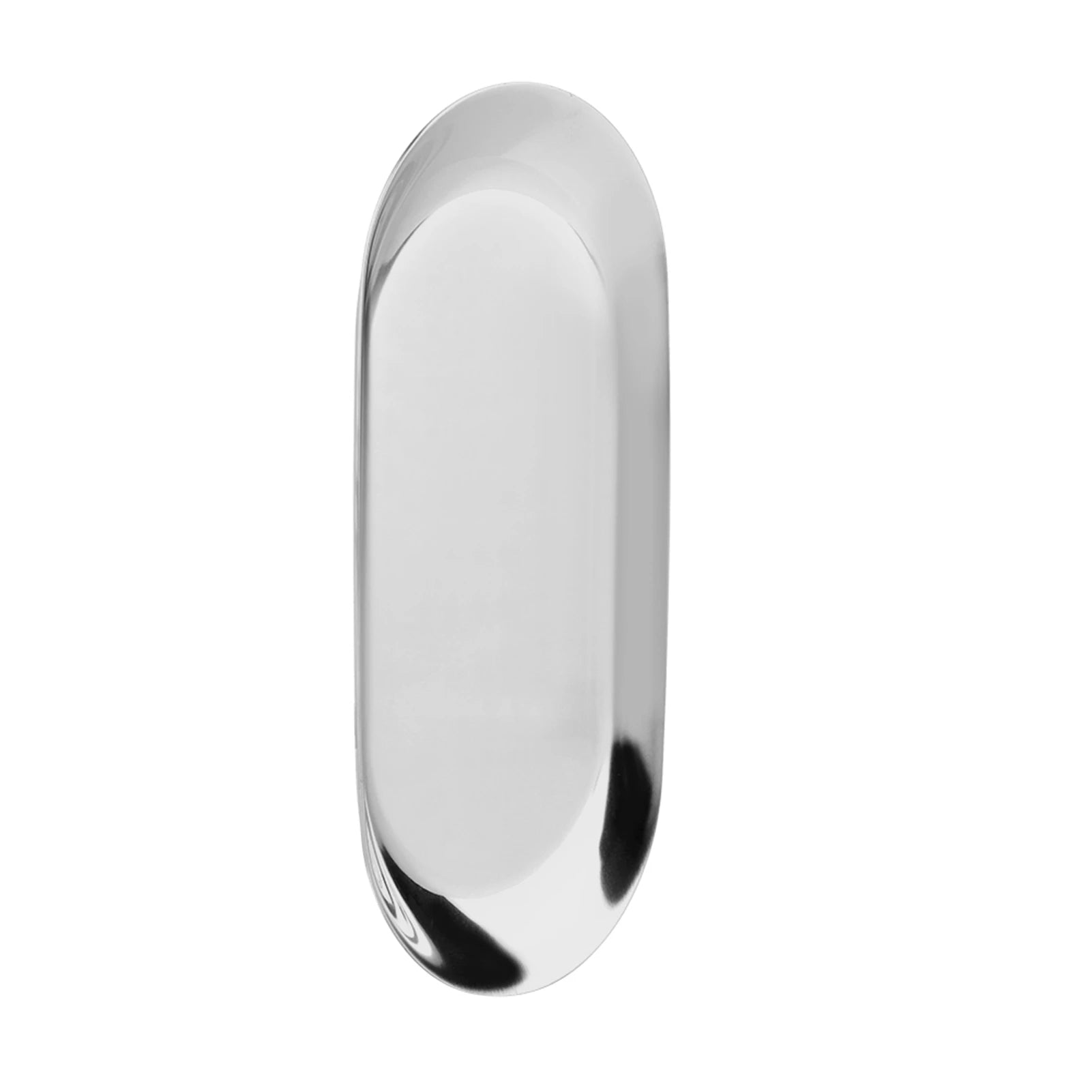 Nordic Style Stainless Storage Tray Cosmetics Jewelry Cake Plate for Office Desks(Silver S)