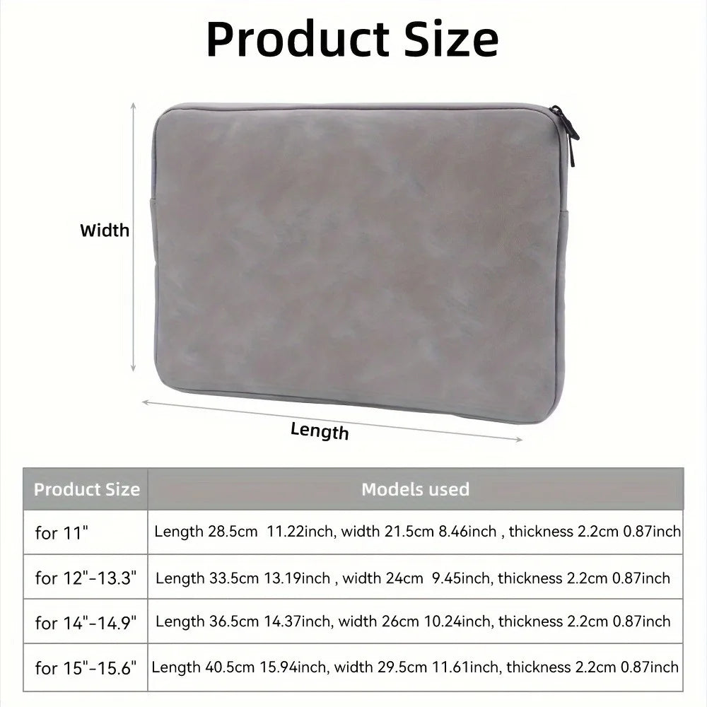 11 13 14 15 Inch Laptop PU Leather Protective Tablet Bag Computer Pouch Case Storage Bags Slim Laptop Sleeve for Macbook Perfect - Heavenly shershelle