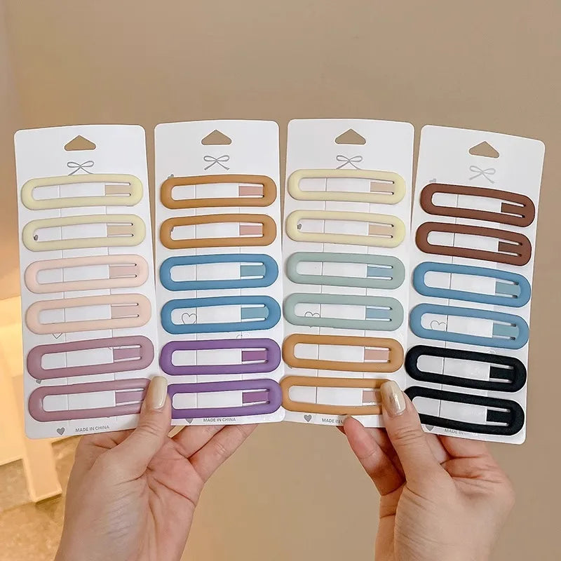 6pcs Dopamine Color BB Clip for Women Sweet Cute Hair Side Clips Bangs Clip Fashion Barrettes Headwear Hair Accessories Заколки