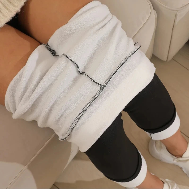 Stylish Warm: Women's Warm High-waisted Leggings Are Elastic And Comfortable