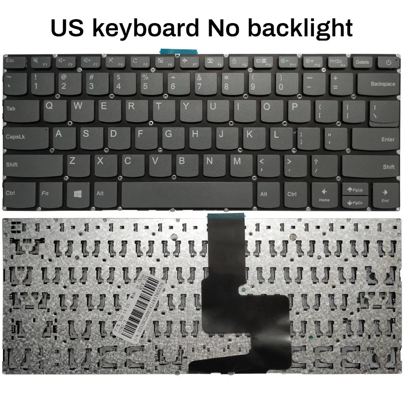 US/Spanish/Latin laptop keyboard For Lenovo ideapad 1-14IGL05 -14ADA05 -14AST-05 V14-ADA V14-ARE V14-IGL V14-IIL V14-IKB V14-IWL