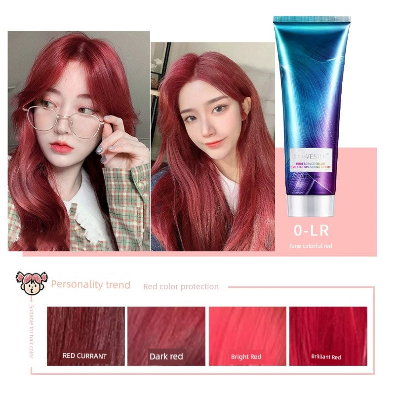 Solid Color Hair Conditioner Purple Pink Brown Red Green Blue Black Gray Hair Mask Color Fixing Agent Dyeing Lock Color Supplement Shampoo