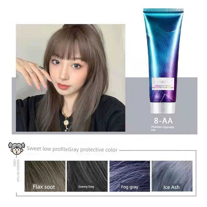 Solid Color Hair Conditioner Purple Pink Brown Red Green Blue Black Gray Hair Mask Color Fixing Agent Dyeing Lock Color Supplement Shampoo