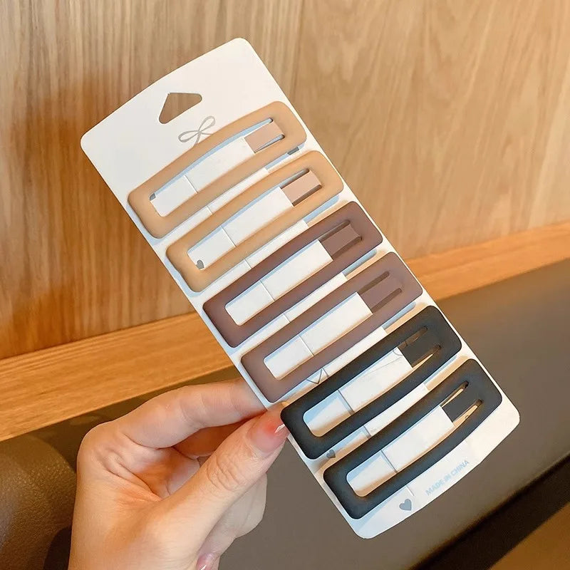 6pcs Dopamine Color BB Clip for Women Sweet Cute Hair Side Clips Bangs Clip Fashion Barrettes Headwear Hair Accessories Заколки