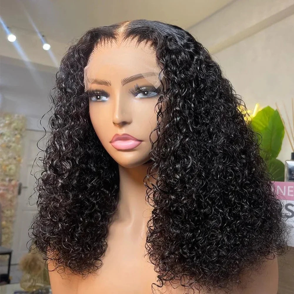 Curly Bob Pre Plucked Brazilian Human Wig 13x4 13x6 5x5 HD Lace Frontal Deep Wave Natural Short Bob Black Hair For Women Wigs