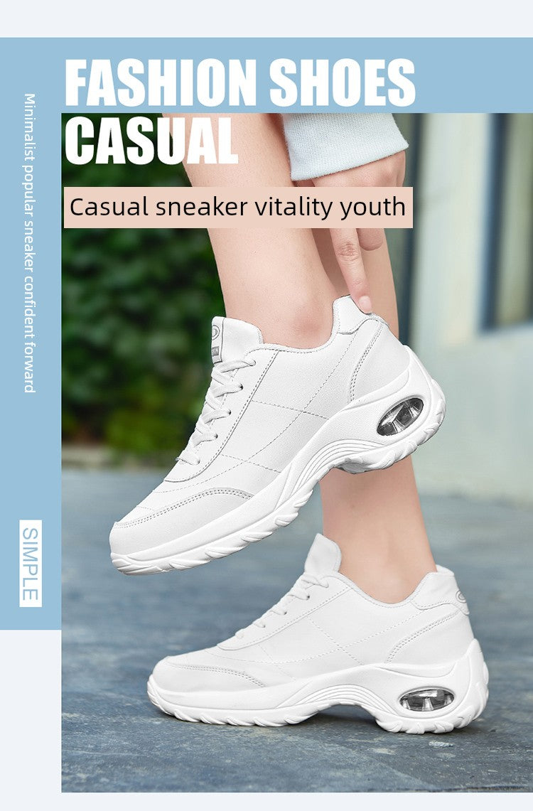 Spring New Arrival Brand Back Shoes Leather Waterproof Sneaker Team Dancing Shoes Women's Travel Shoes Air Cushion Soft Sole Shoes