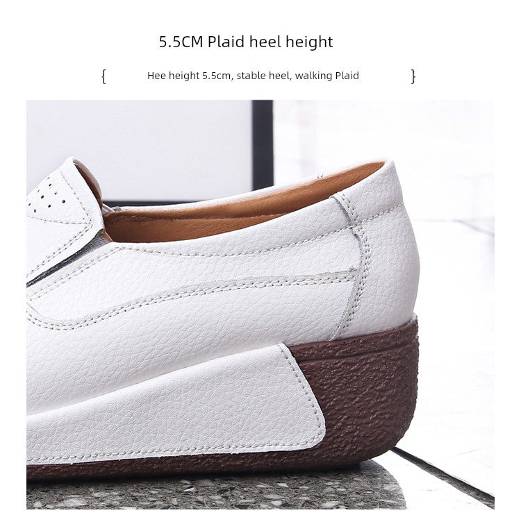 Thick Sole Wedge Casual Slip-on Platform Platform Platform Shoes
