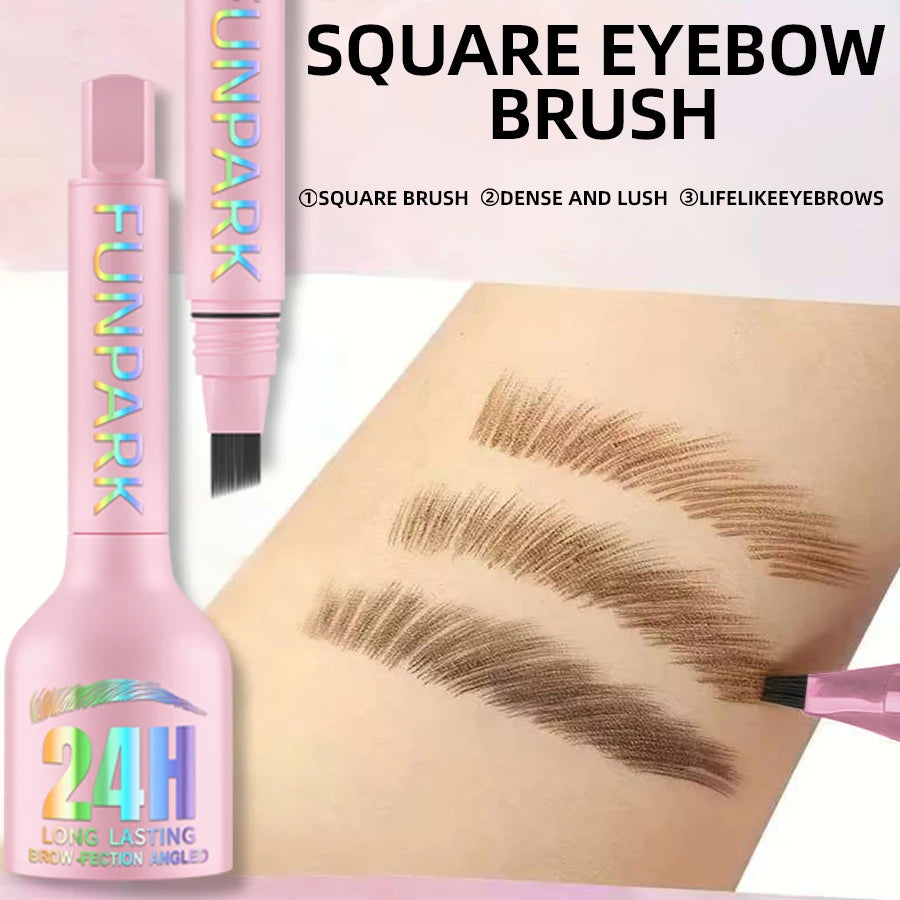 3D Dye Eyebrow Pencil Hairling Anti-smudge Waterproof 3 Colors Black Brown Brush Natural Wild Eyebrow Enhancers Cream Makeup - Heavenly shershelle