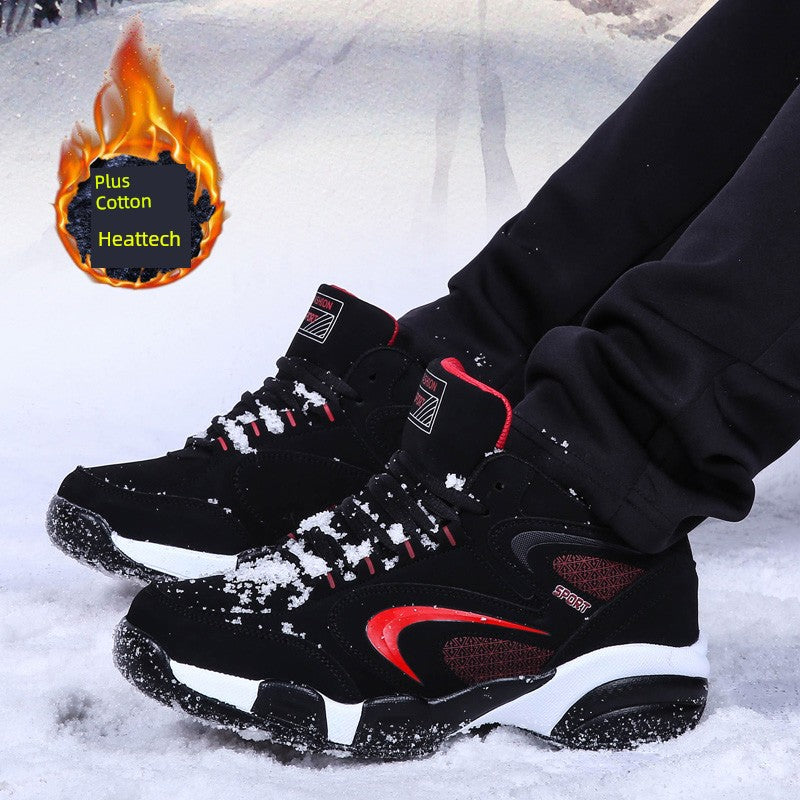 Plus size Men's Shoes 45 Sports Shoes Fleece-lined Cotton Shoes 4647 Men 48 Beef Sole Casual Shoes Autumn and Winter 2025 New arrival - Heavenly shershelle