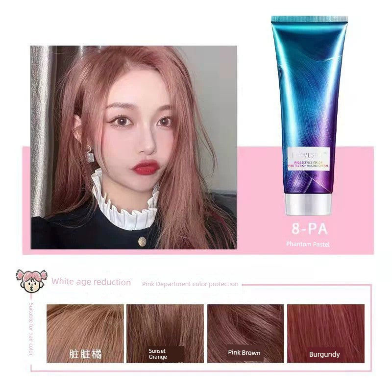 Solid Color Hair Conditioner Purple Pink Brown Red Green Blue Black Gray Hair Mask Color Fixing Agent Dyeing Lock Color Supplement Shampoo