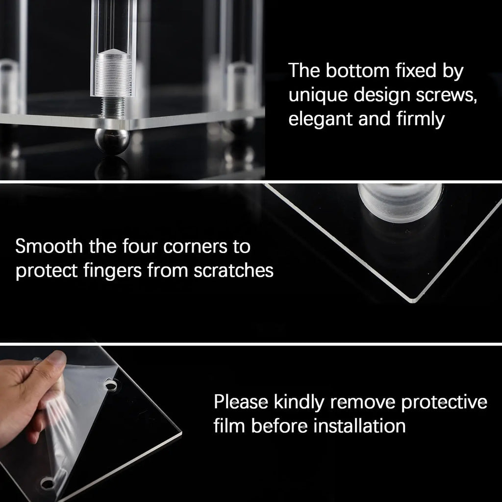 8Sets 7 Arm Clear Candle Stands Decorative for Wedding Candle Acrylic Candelabra for Party Ceremony Fit LED Candle (26.5" Tall)