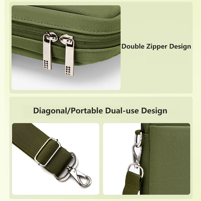 Laptop Bag 13.3 14 15.6 17 Inch Notebook Bag Sleeve For Macbook Air Pro 16 Case Xiaomi Shoulder Handbag New Waterproof Briefcase - Heavenly shershelle