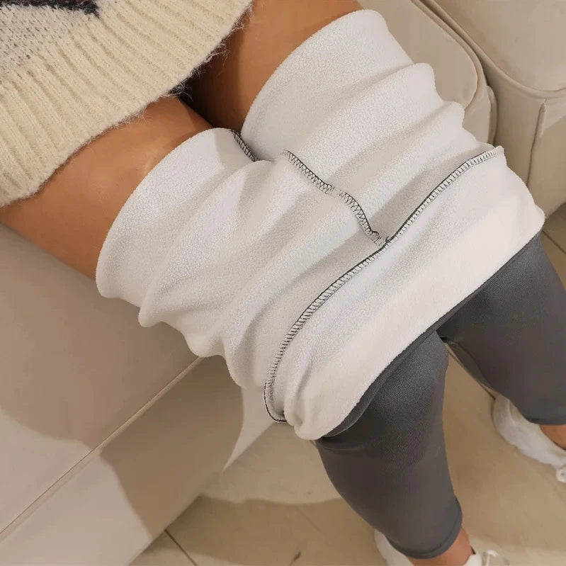 Stylish Warm: Women's Warm High-waisted Leggings Are Elastic And Comfortable