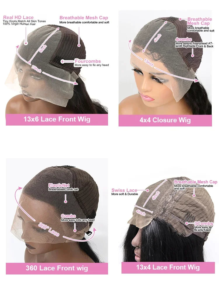 30 40 Inch Loose Deep Wave 13x6 HD Lace Frontal Wig Water Curly Human Hair Wig Glueless 13x4 Lace Front Human Hair Wig For Women