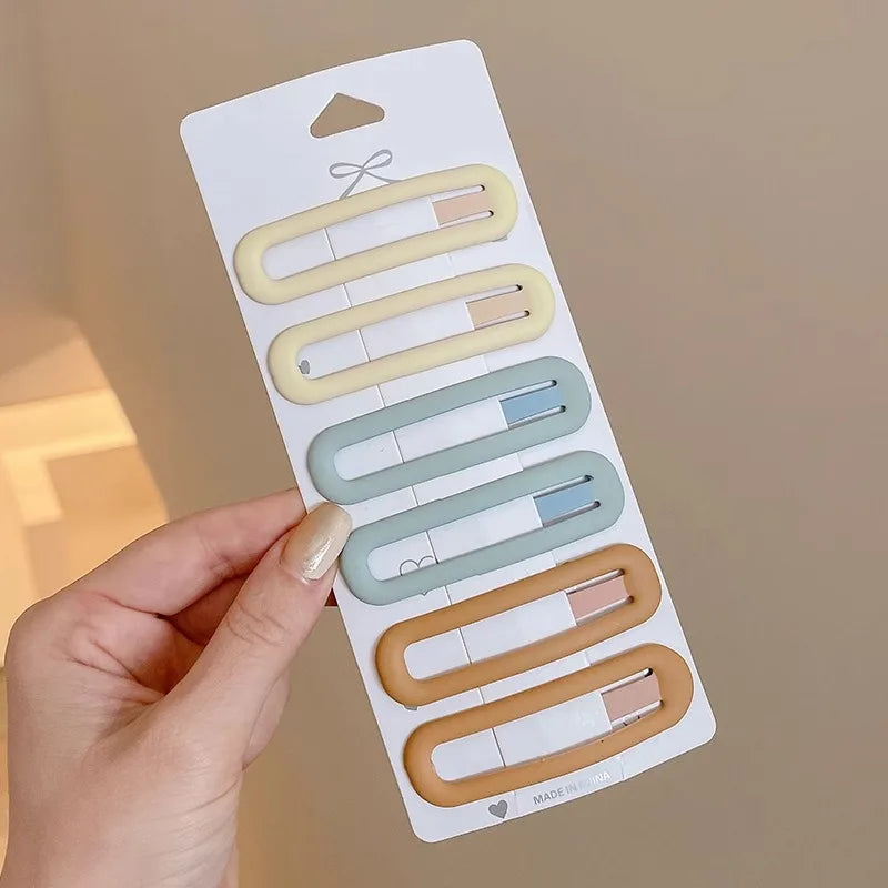 6pcs Dopamine Color BB Clip for Women Sweet Cute Hair Side Clips Bangs Clip Fashion Barrettes Headwear Hair Accessories Заколки