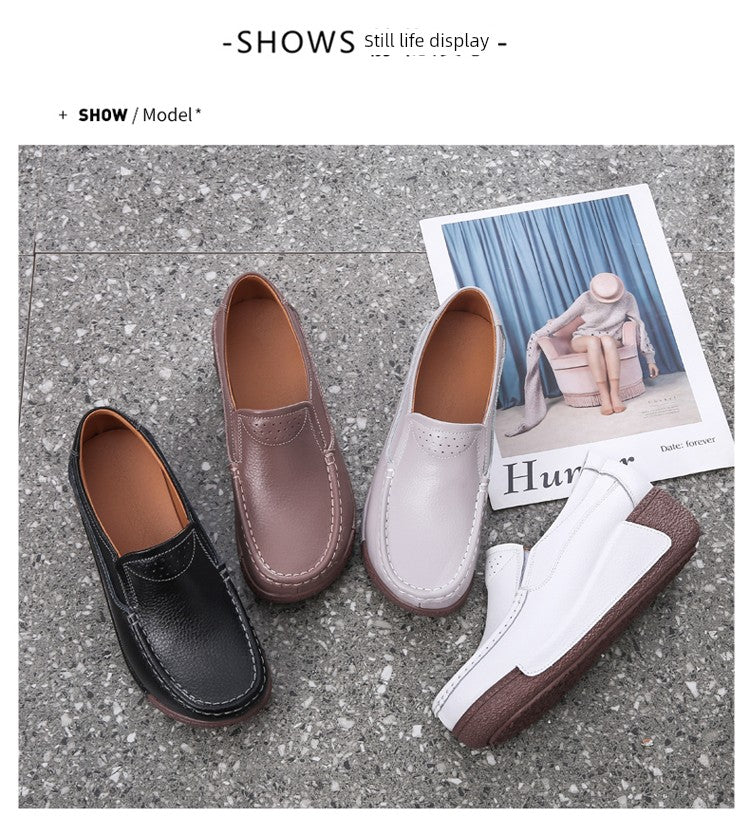 Thick Sole Wedge Casual Slip-on Platform Platform Platform Shoes