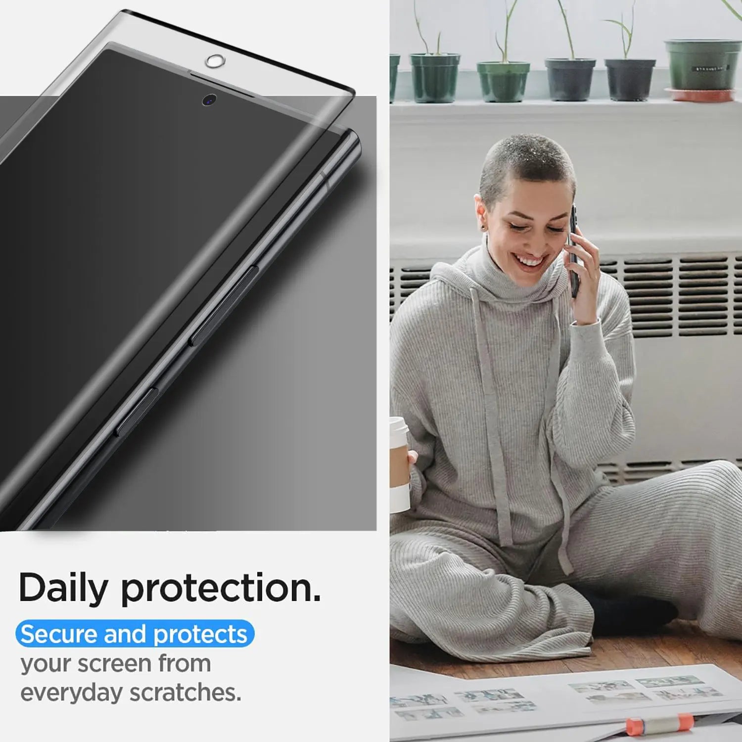 For Samsung Galaxy S24/S24 Plus/S24+/S24 Ultra 5G Case Friendly Full Coverage Clear Tempered Glass Screen Protectors 4-Pack