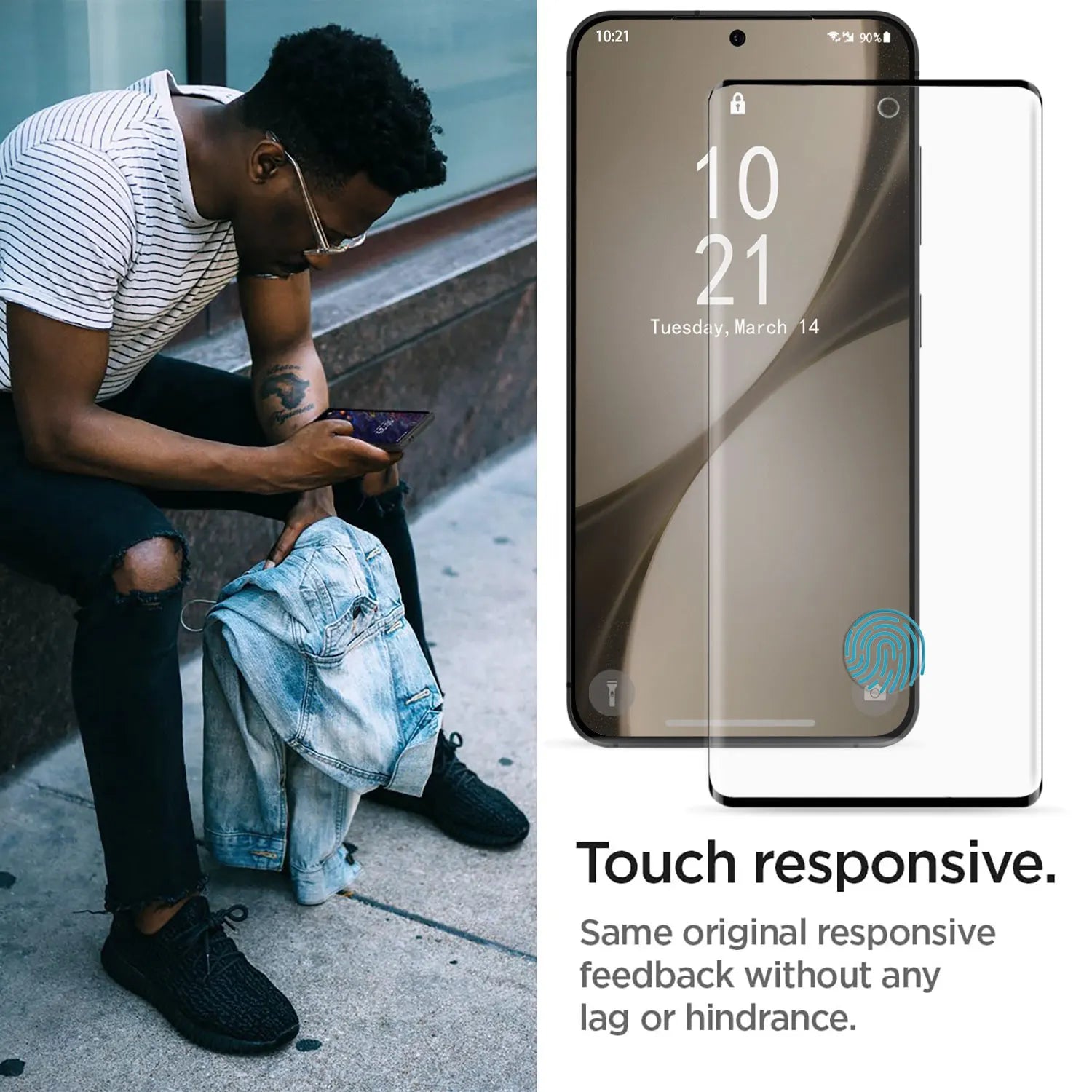 For Samsung Galaxy S24/S24 Plus/S24+/S24 Ultra 5G Case Friendly Full Coverage Clear Tempered Glass Screen Protectors 4-Pack