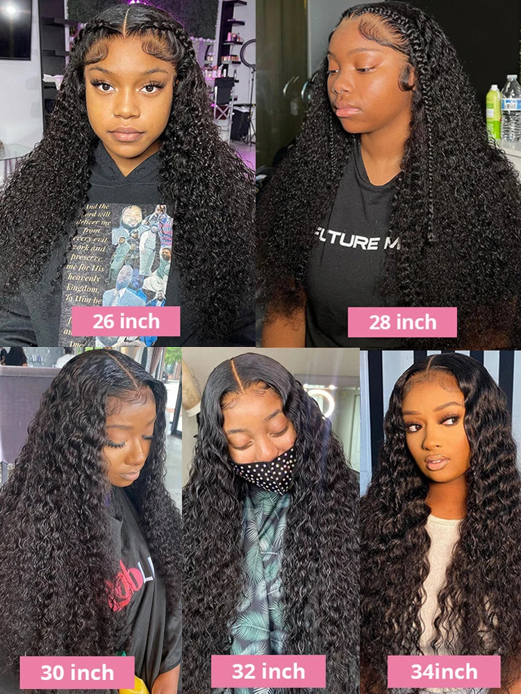 30 40 Inch Loose Deep Wave 13x6 HD Lace Frontal Wig Water Curly Human Hair Wig Glueless 13x4 Lace Front Human Hair Wig For Women