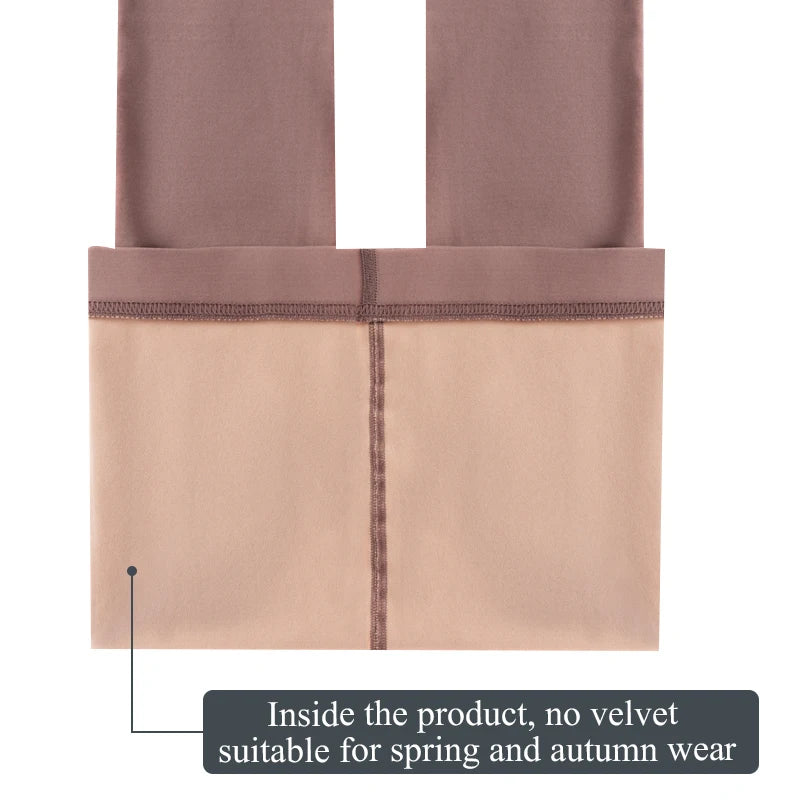 Winter Warm Leggings Sexy Slim Translucent Pantyhose Nylon Tights High Waist Elastic Solid Socks Pants Women Thermal Legging