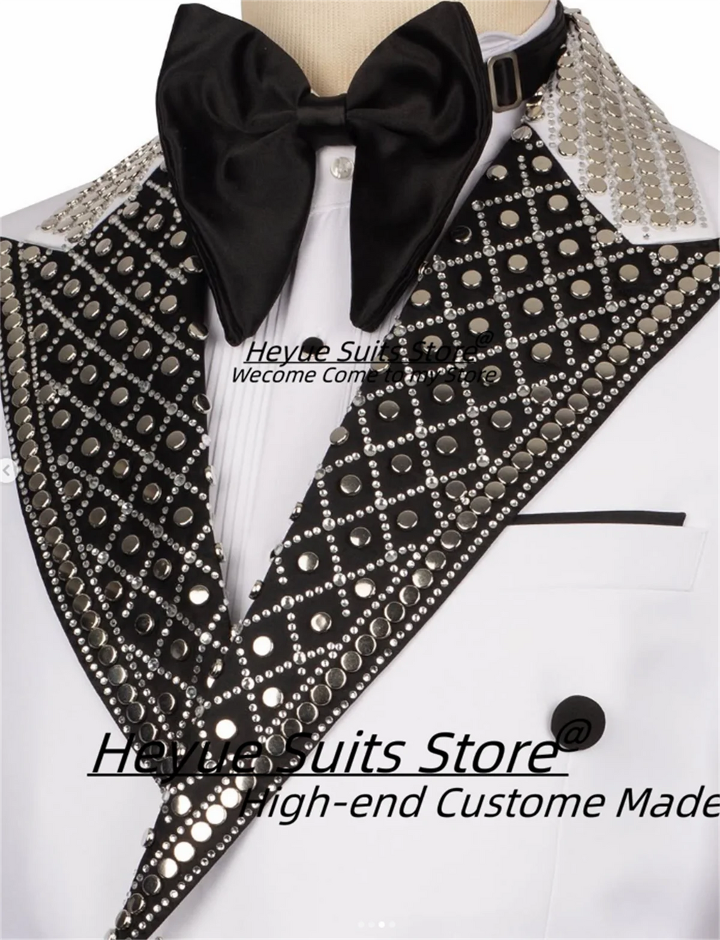 High-end Formal Men Suits Slim Fit Peak Lapel Groom Wedding Tuxedos 2 Pieces Sets Male Double Breasted Blazers Costume Homme