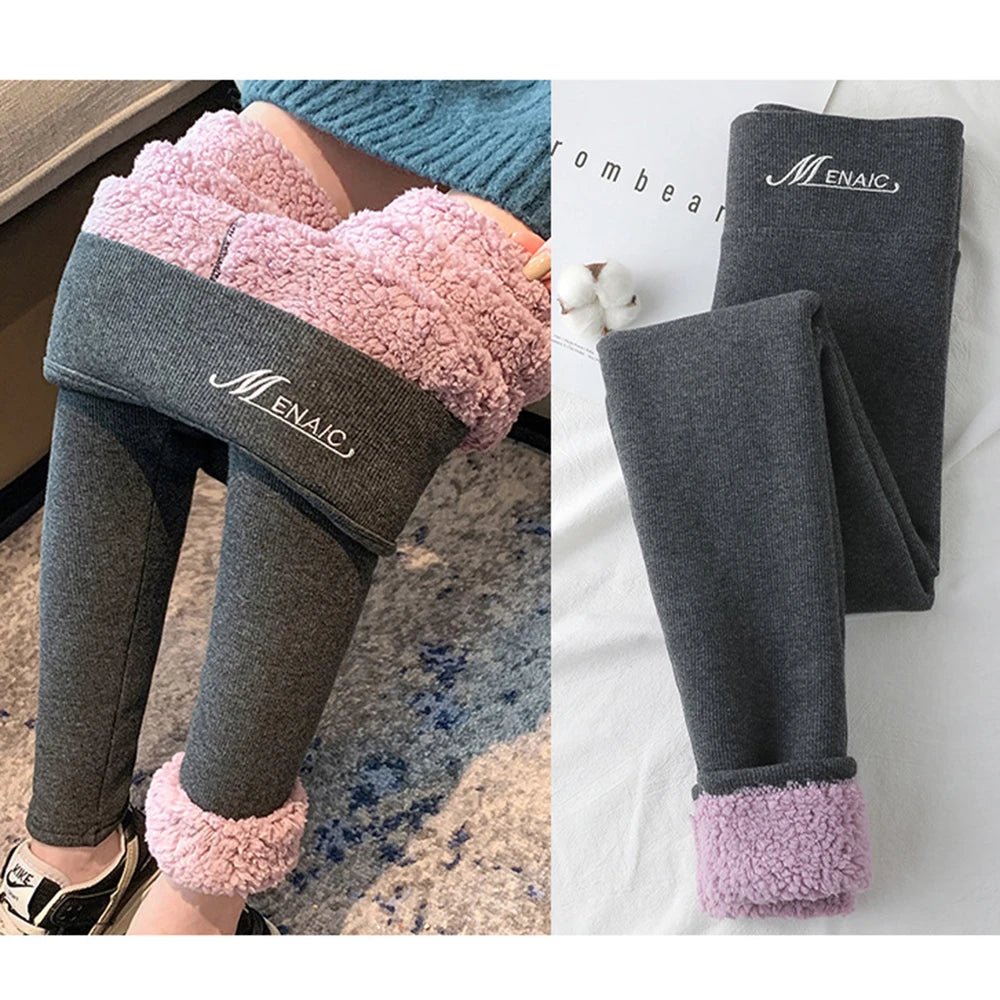 Winter Leggings For Women Thermal Underwear Solid Color Velvet Thicken Warm Pants High Waist Leggings Stretchy Leggings Trousers