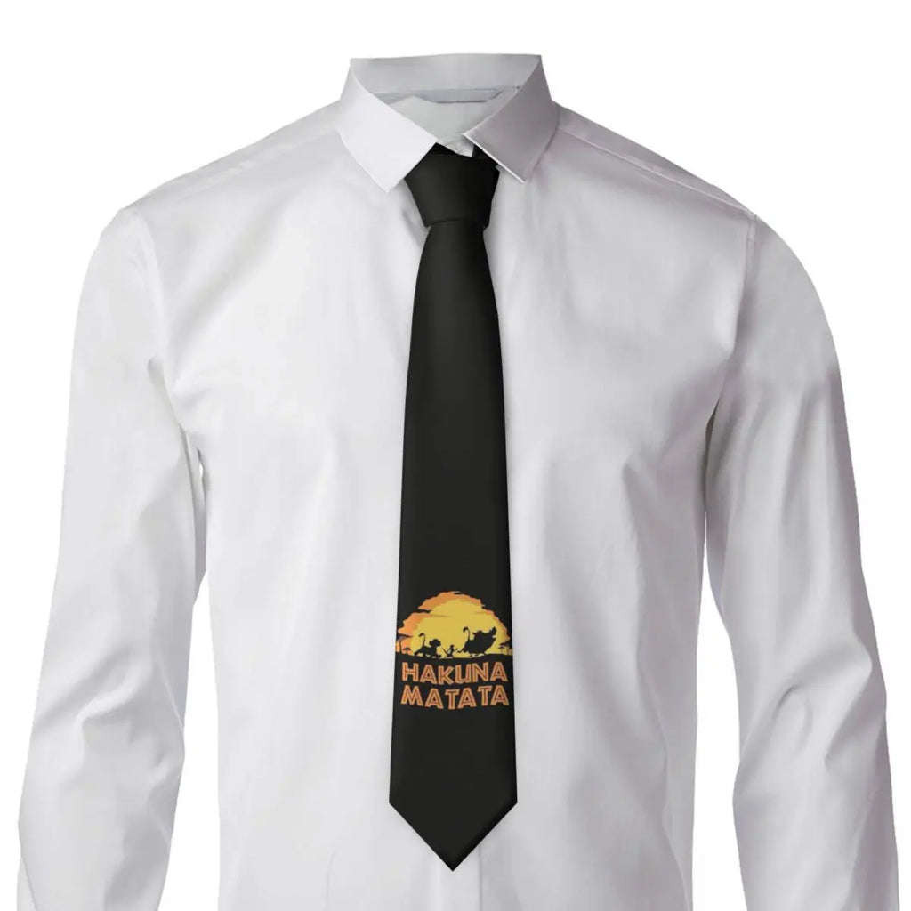 Custom The Lion King Hakuna Matata Necktie Mens Mens Suit Tie For Thanksgiving Day