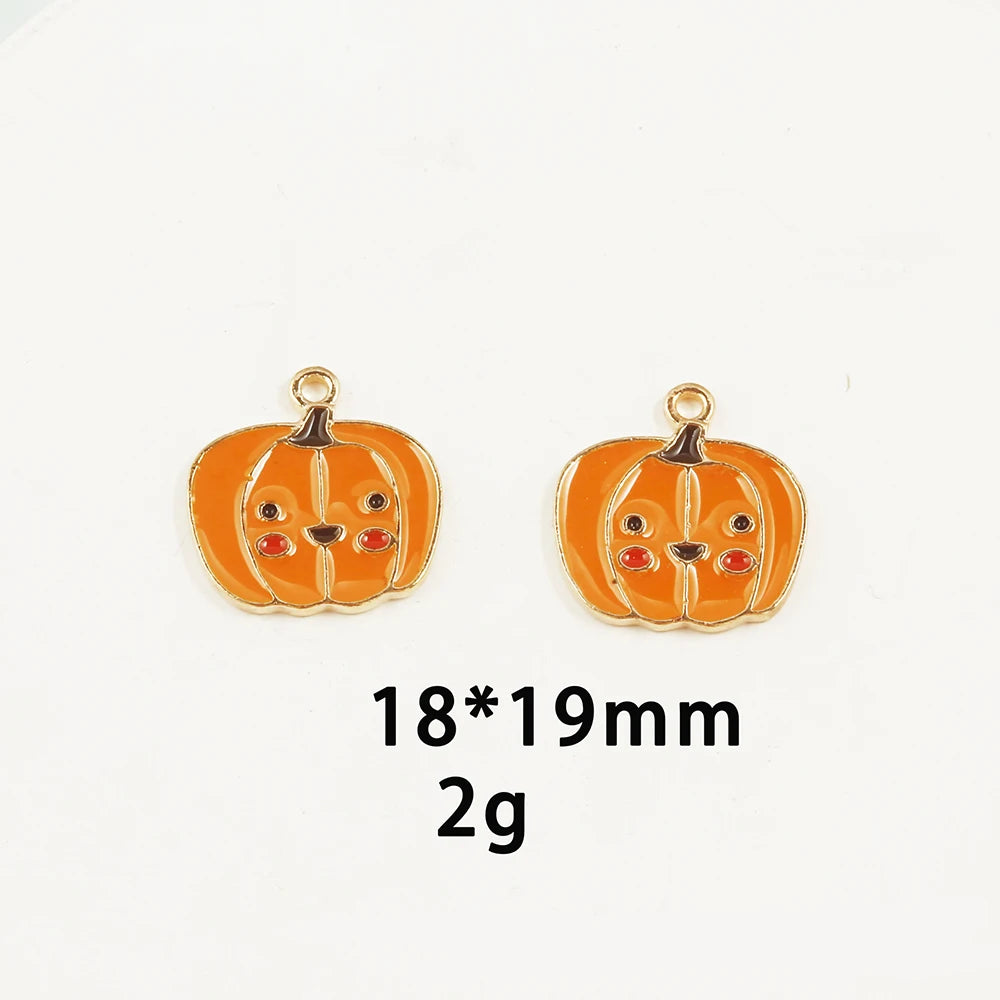 10pcs/Lot Thanksgiving Turkey Cake Pumpkin Maple Oil Enamel DIY Charms for Bag Earring Necklace Jewelry Making Handmade Pendant