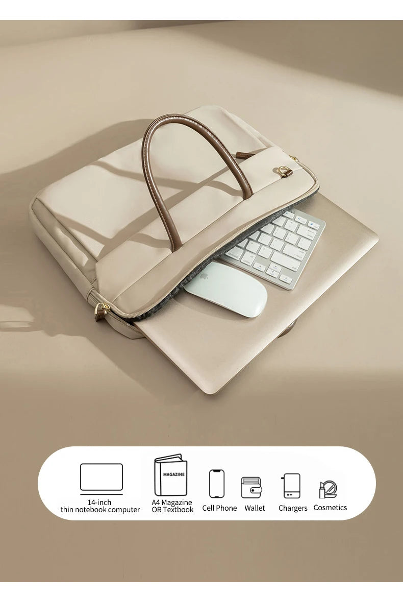 Laptop Bag 13.3 14 15.6 Inch Notebook Bag Sleeve For Macbook Air Pro 13 16 Case Xiaomi Shoulder Handbag New Waterproof Briefcase - Heavenly shershelle