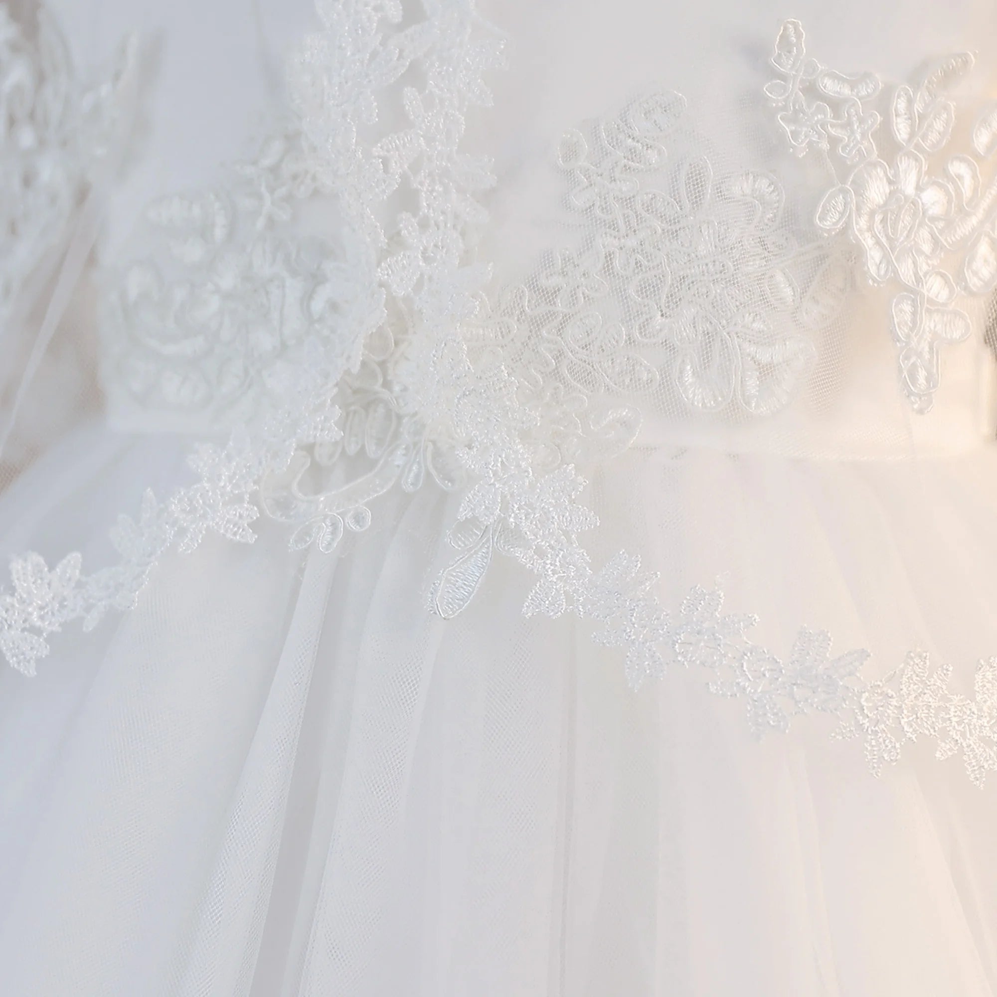 Elegant Flower Baptism Party Girls Dress 2pcs Lace Wedding Bridesmaid Prom Dresses Girl Gala Tulle Birthday Princess Kids Clothe - Heavenly shershelle