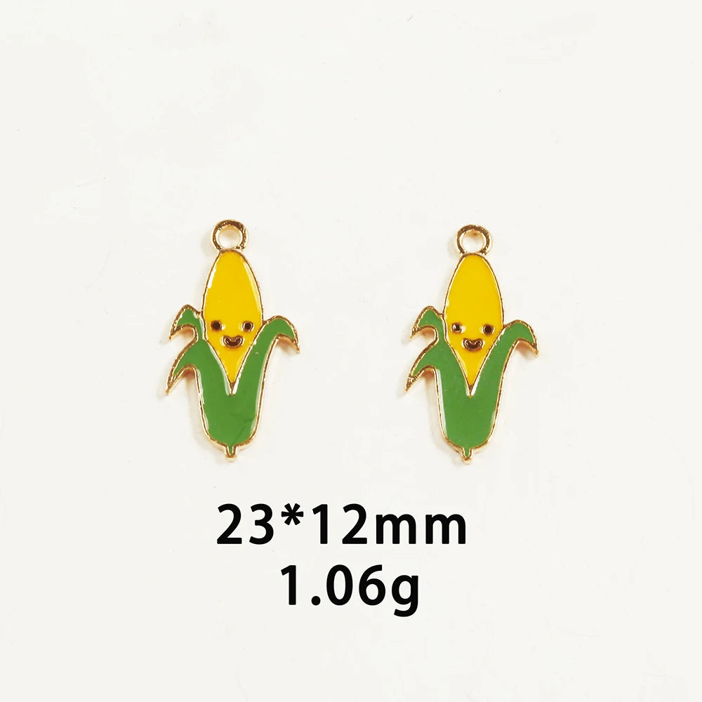 10pcs/Lot Thanksgiving Turkey Cake Pumpkin Maple Oil Enamel DIY Charms for Bag Earring Necklace Jewelry Making Handmade Pendant