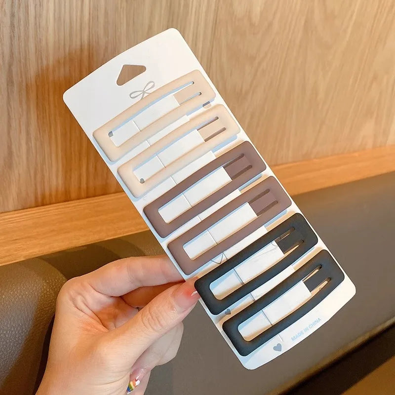 6pcs Dopamine Color BB Clip for Women Sweet Cute Hair Side Clips Bangs Clip Fashion Barrettes Headwear Hair Accessories Заколки