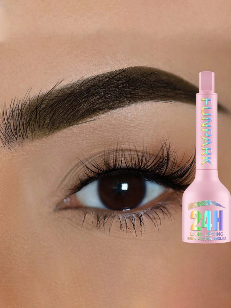 3D Dye Eyebrow Pencil Hairling Anti-smudge Waterproof 3 Colors Black Brown Brush Natural Wild Eyebrow Enhancers Cream Makeup - Heavenly shershelle