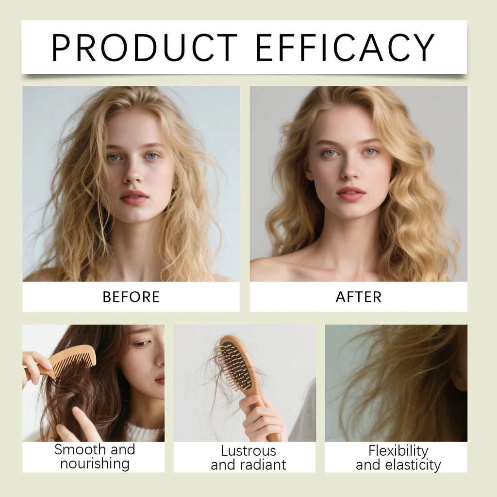 Collagen Ginger Hair Mask For Damaged Hair Repair Smoothing Frizz Control Treatment Deep Conditioner Soft Shiny Voluminous Hair