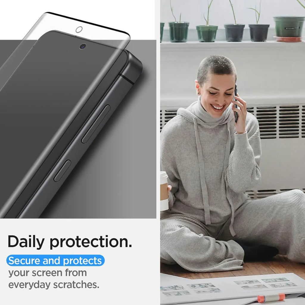 For Samsung Galaxy S24/S24 Plus/S24+/S24 Ultra 5G Case Friendly Full Coverage Clear Tempered Glass Screen Protectors 4-Pack