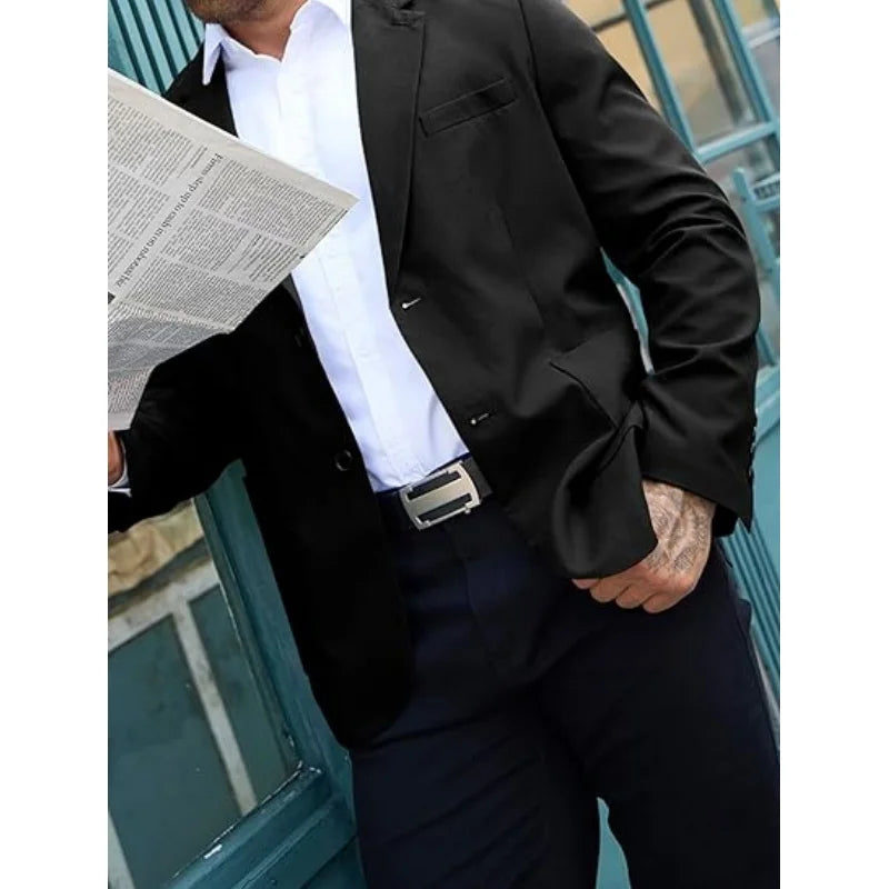 Men's Jacket Thin New Smart Casual Suit Suede Slim Jacket with Lining Single Breasted Coat European Size M-XXL