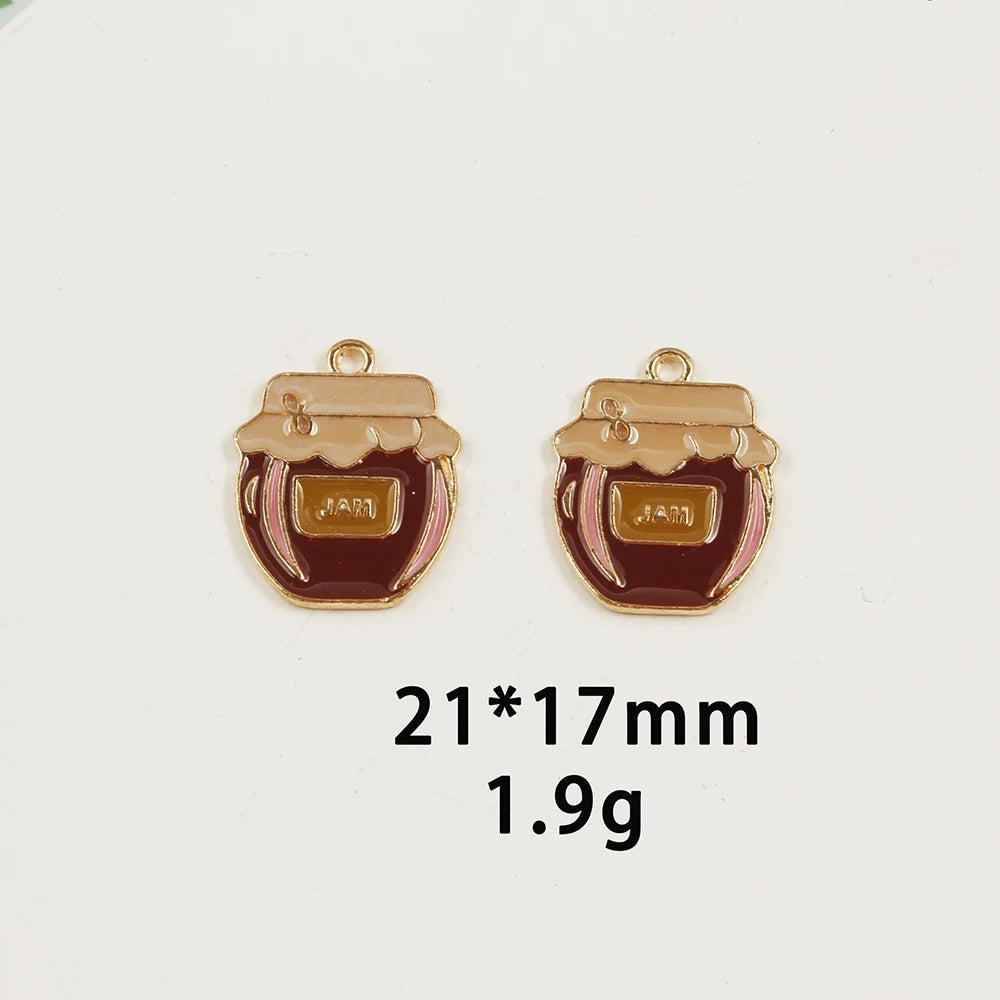 10pcs/Lot Thanksgiving Turkey Cake Pumpkin Maple Oil Enamel DIY Charms for Bag Earring Necklace Jewelry Making Handmade Pendant